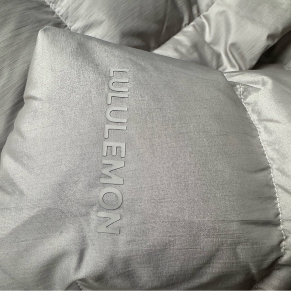 Lululemon wunder puff down jacket coat heathered natural ivory grey size 4 - Picture 3 of 8